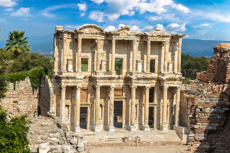 Ruins of Celsius Library in ancient ...