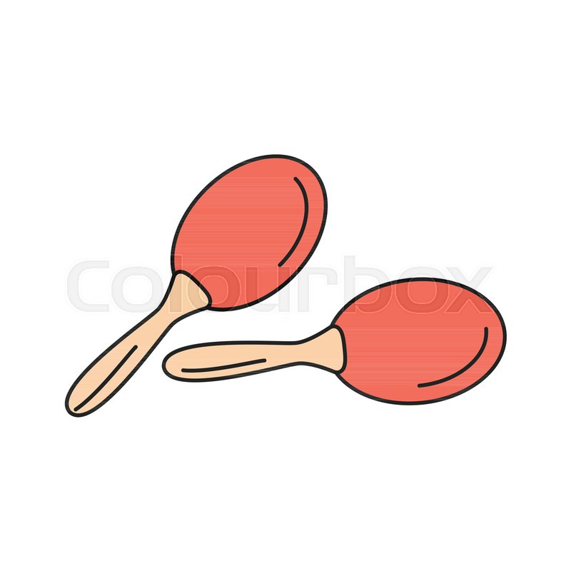 Mexican Maracas Icon Cartoon Mexican Stock Vector Colourbox