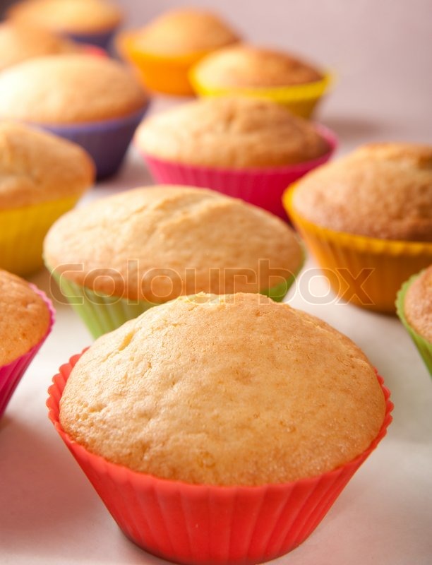Delicious homemade muffin cakes on the Stock image Colourbox