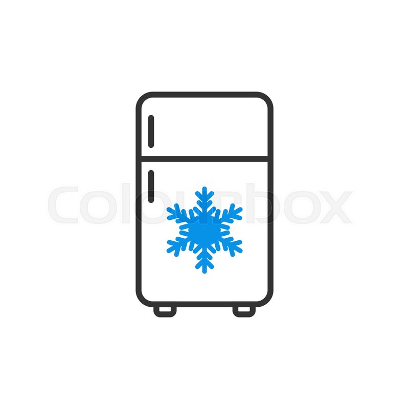 Fridge refrigerator icon in flat Stock vector Colourbox