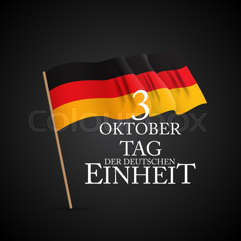 3 Oktober Tag Der Deutschen Einheit Stock Vector Colourbox