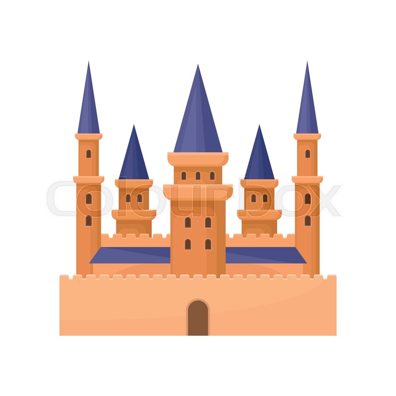 Cartoon Icon Of Royal Palace Castle Stock Vector Colourbox