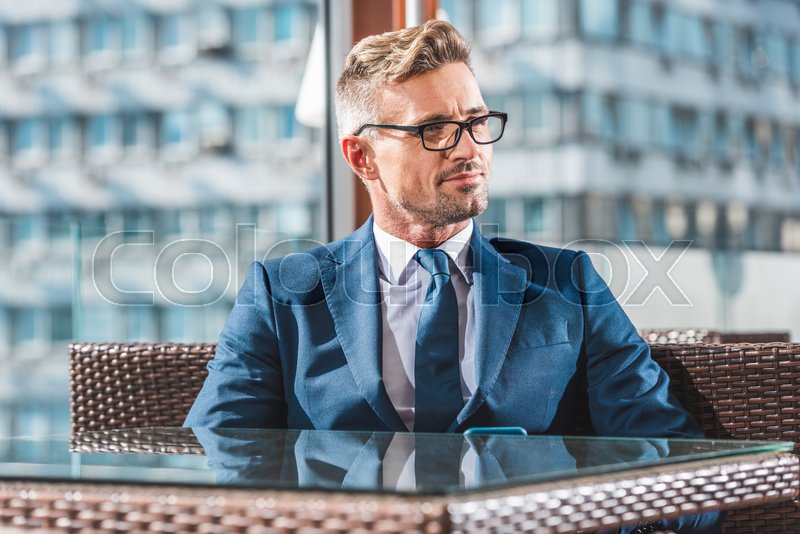 Glasses street office handsome