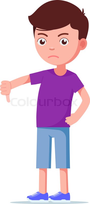 Vector Illustration Cartoon Unhappy Stock Vector Colourbox