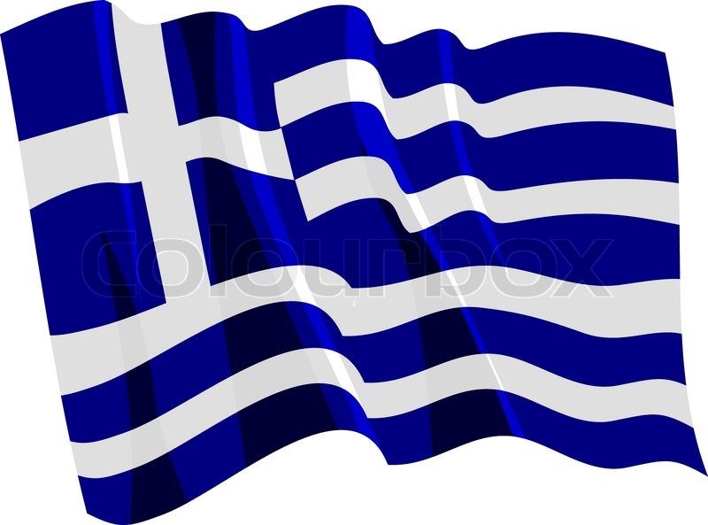 Politisk vinke flag Grækenland | Stock vektor | Colourbox