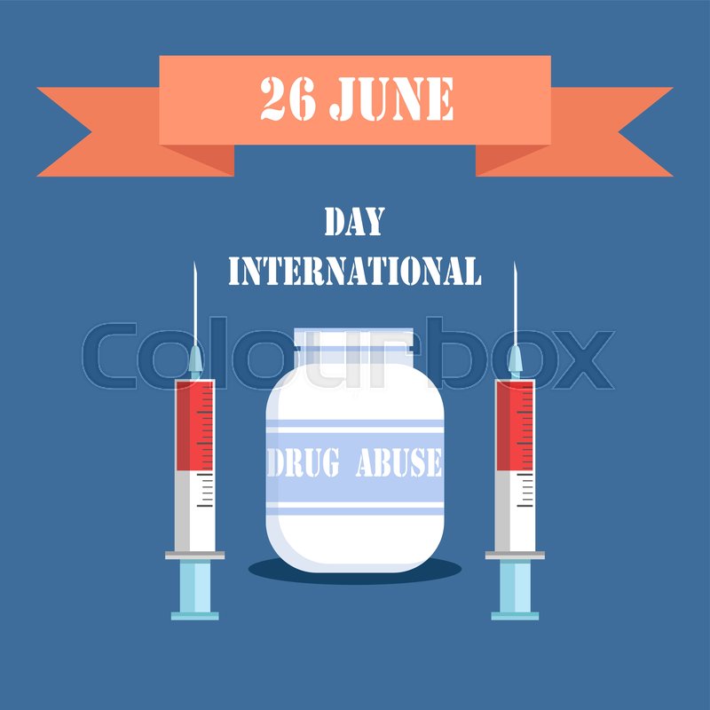 June 26 International Day Banner With Stock Vector Colourbox