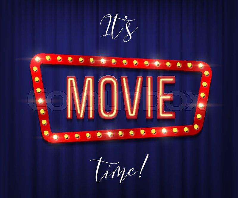 It S Movie Time Banner Template Stock Vector Colourbox