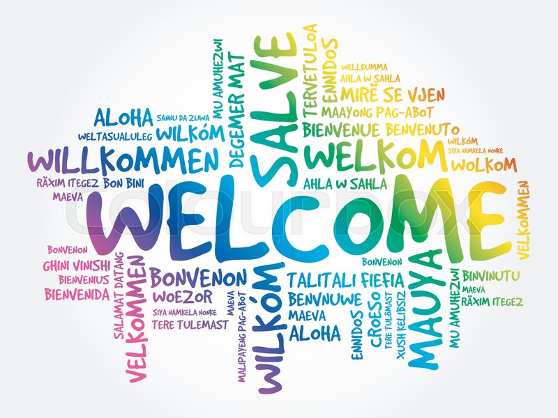 Welcome In Different Languages Word Cloud