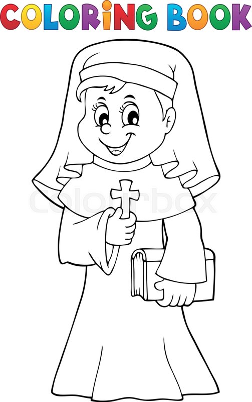 Coloring Pages Nun