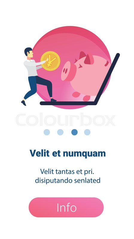 Businessman Carry Yuan Coin Laptop Stock Vector Colourbox