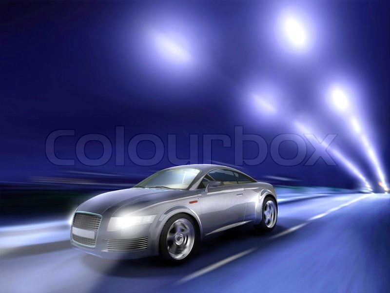 Fast Car Moving With Motion Blur Stock Photo Colourbox Fast Car Moving With Motion Blur Stock Photo Colourbox