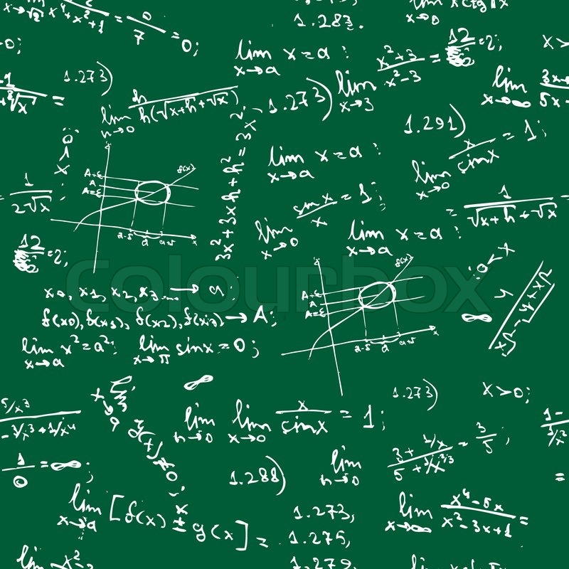 chalkboard with math