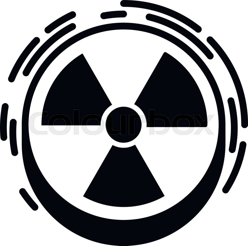 Radiation sign icon. Simple Stock vector Colourbox