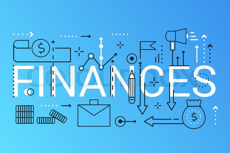 Finance 2019 Word Trendy Composition Stock Vector Colourbox