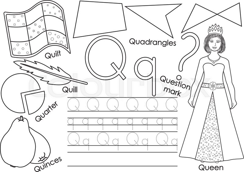 Download Letter Q Learning English Alphabet Stock Vector Colourbox