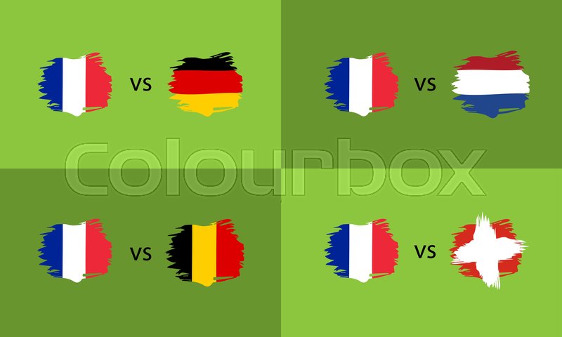 Banner Set With France And Europe Stock Vector Colourbox