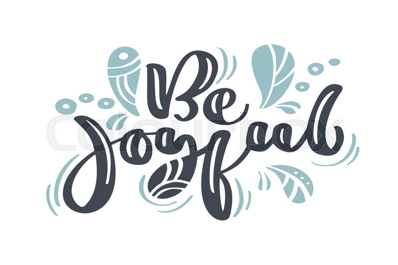 Be Joyful Christmas Vintage Stock Vector Colourbox
