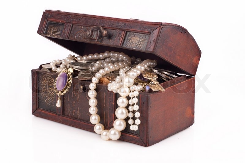 treasure chest isolated on white background stock photo colourbox