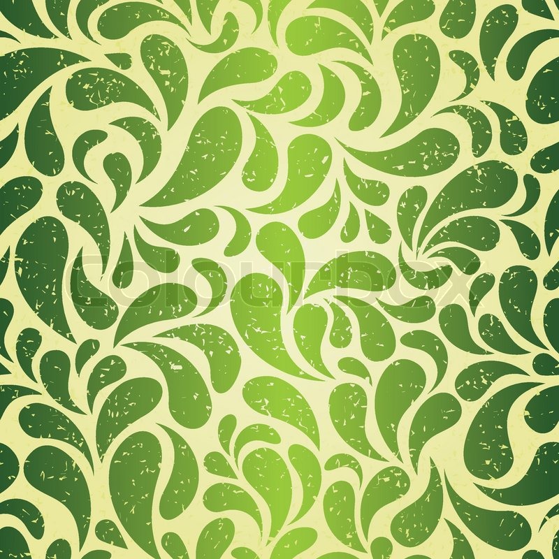 Green vintage wallpaper Stock Vector Colourbox