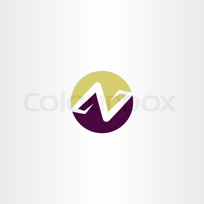 Logo Letter N Or Z Icon Vector Symbol Stock Vector Colourbox