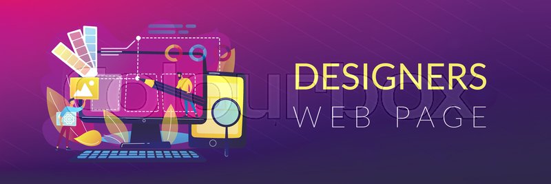 Designers Are Working On The Desing Of Stock Vector Colourbox