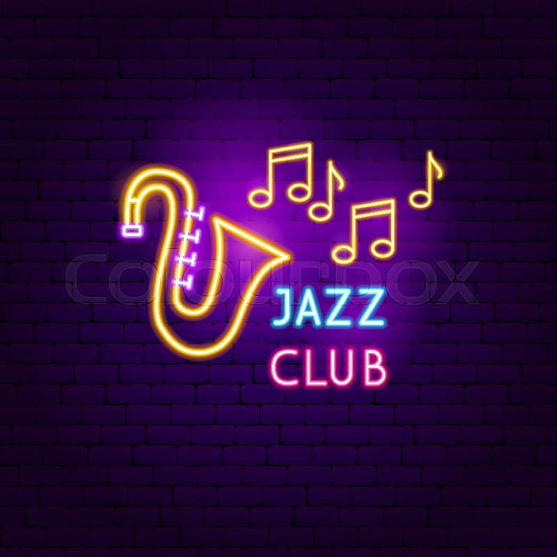 Jazz Club Neon Sign. Vector Stock vector Colourbox