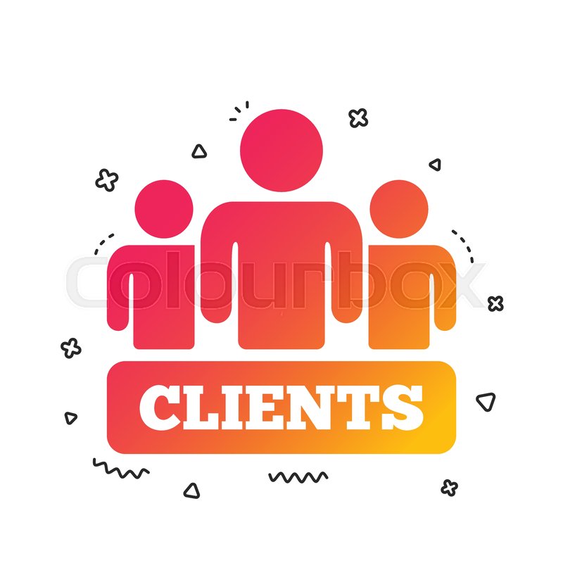Clients Sign Icon Group Of People Stock Vector Colourbox