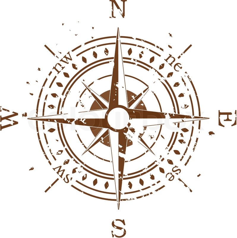 grunge vector compass stock vector colourbox