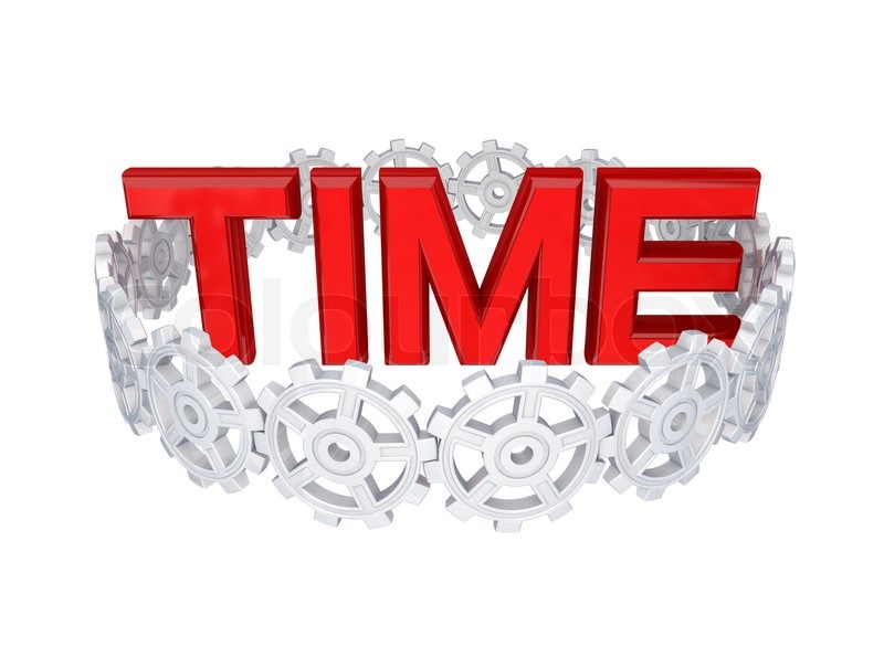 red word time and white gears around it stock photo colourbox word time