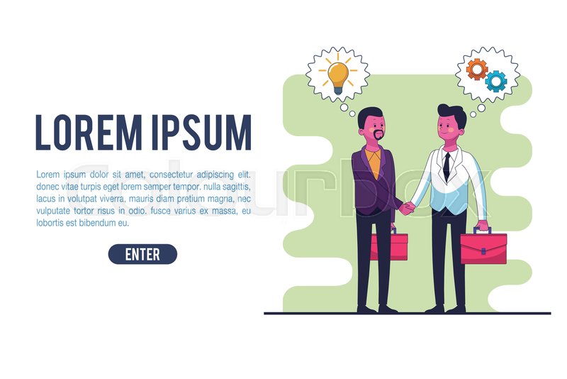 Business People Banner Template Vector Stock Vector Colourbox