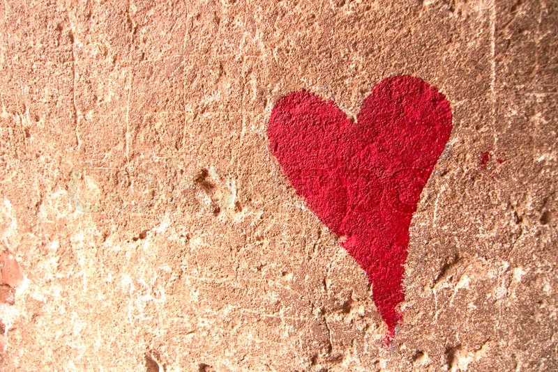 Rotes Herz Graffiti Stock Bild Colourbox