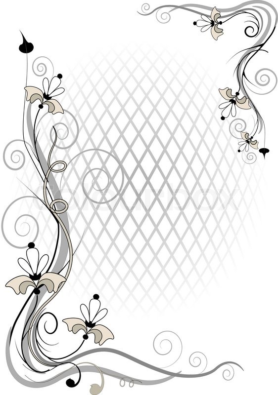 corner twig and flower of by volume grid stock photo colourbox