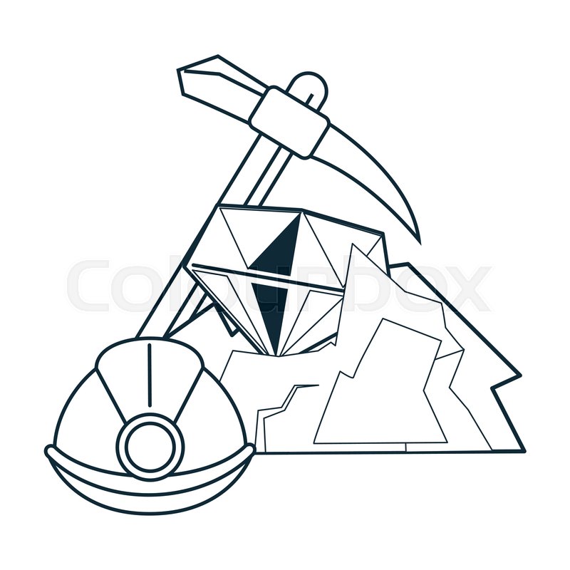 Mining Clipart Black And White