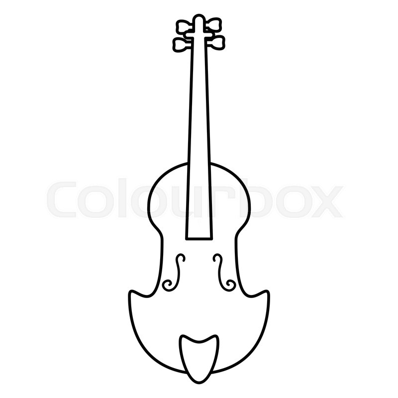 Fiddle classical music instrument thin Stock vector Colourbox