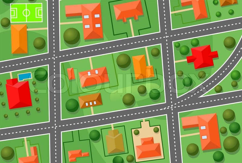 Urban plan Austria Vector Relief Roads