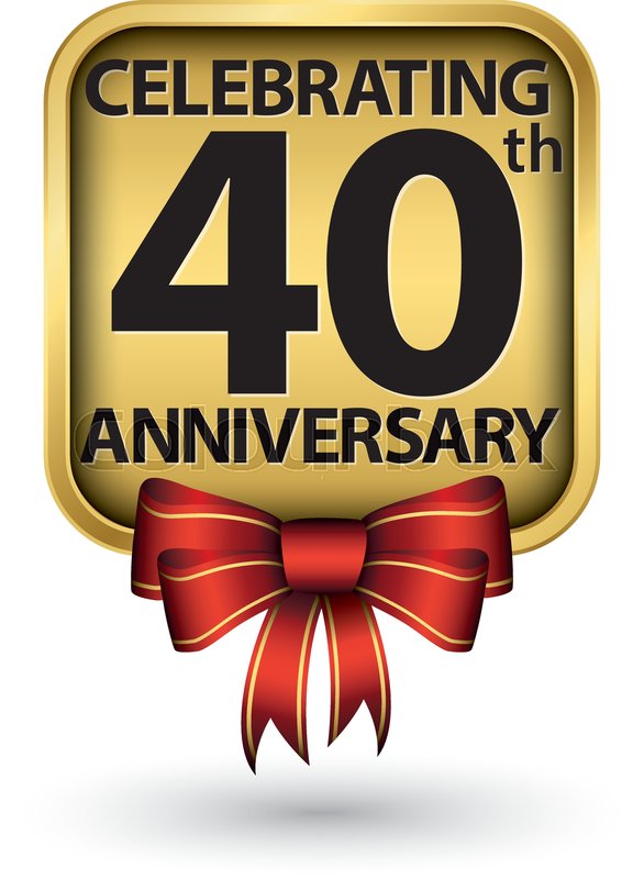 Celebrating 40th years anniversary ... | Stock vector | Colourbox