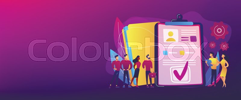Hr Managers Hiring Candidates With Hr Stock Vector Colourbox