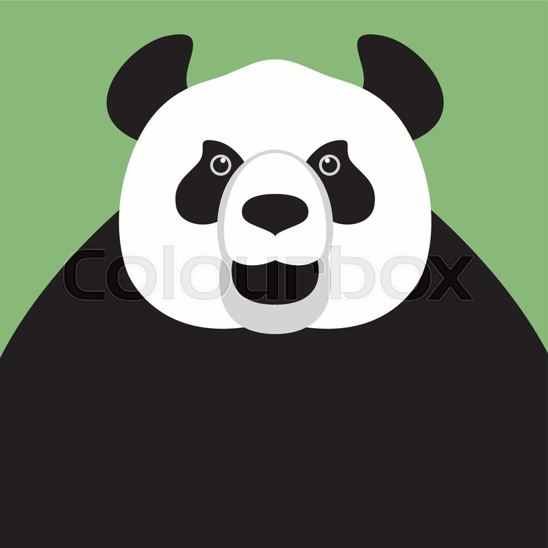 Panda Bear Face Clip Art
