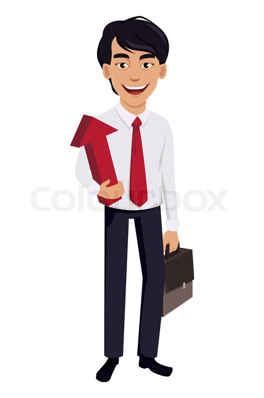 Asian Business Man Concept Of Cartoon Stock Vector Colourbox