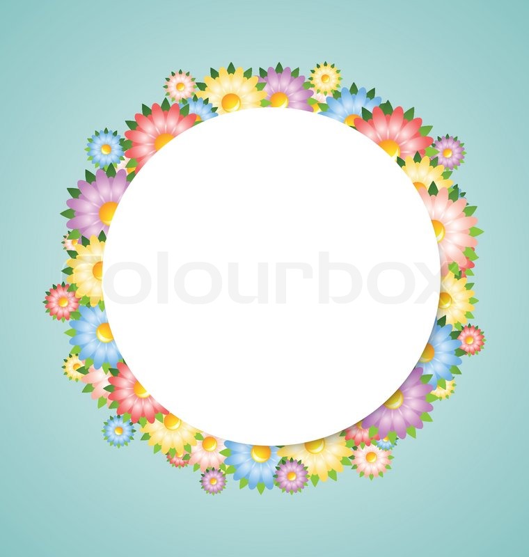 flower bubble template stock vector colourbox