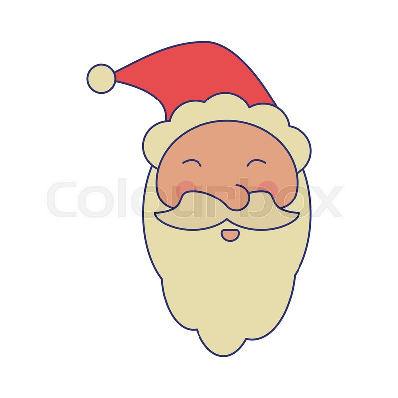 Christmas Santa Claus Face Cartoon Stock Vector