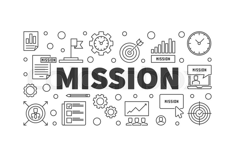 Mission vector horizontal banner or ... | Stock vector | Colourbox