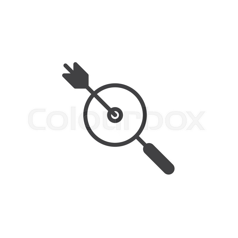 Search Target Vector Icon Filled Flat Stock Vector Colourbox