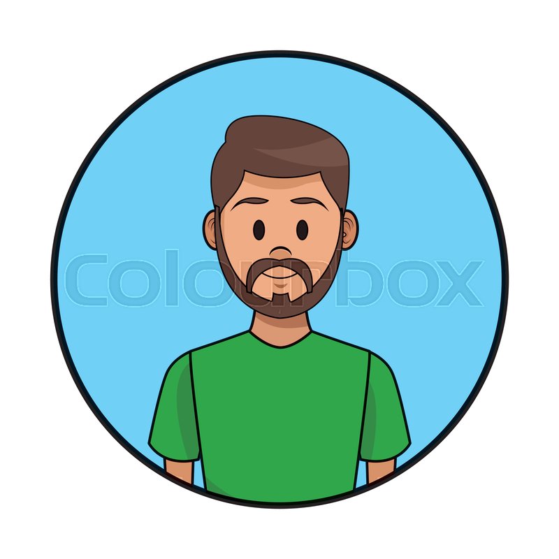 bearded man cartoon