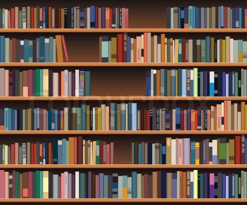 Vector bookshelf Stock Vector Colourbox