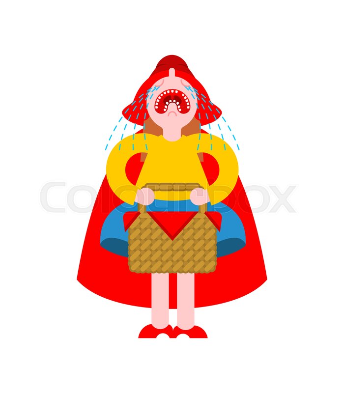Little Red Riding Hood And Basket Of Stock Vector Colourbox