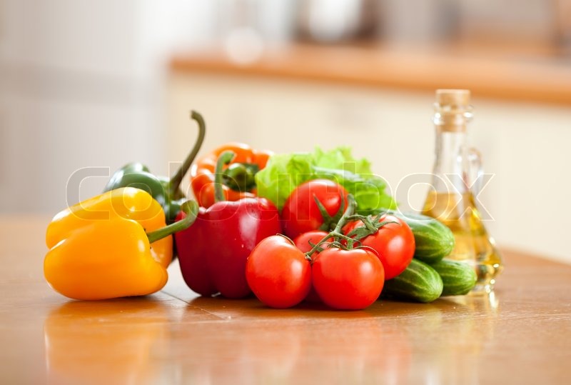 Healthy food fresh vegetables on the ... | Stock image ...