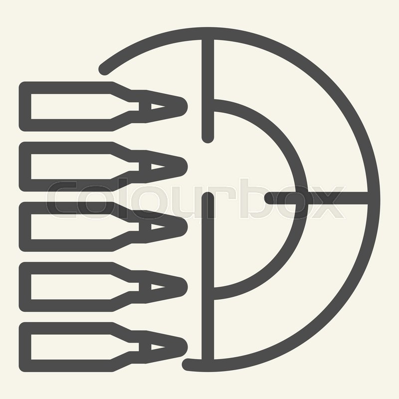 Target practice line icon. Aim and ... | Stock vector | Colourbox