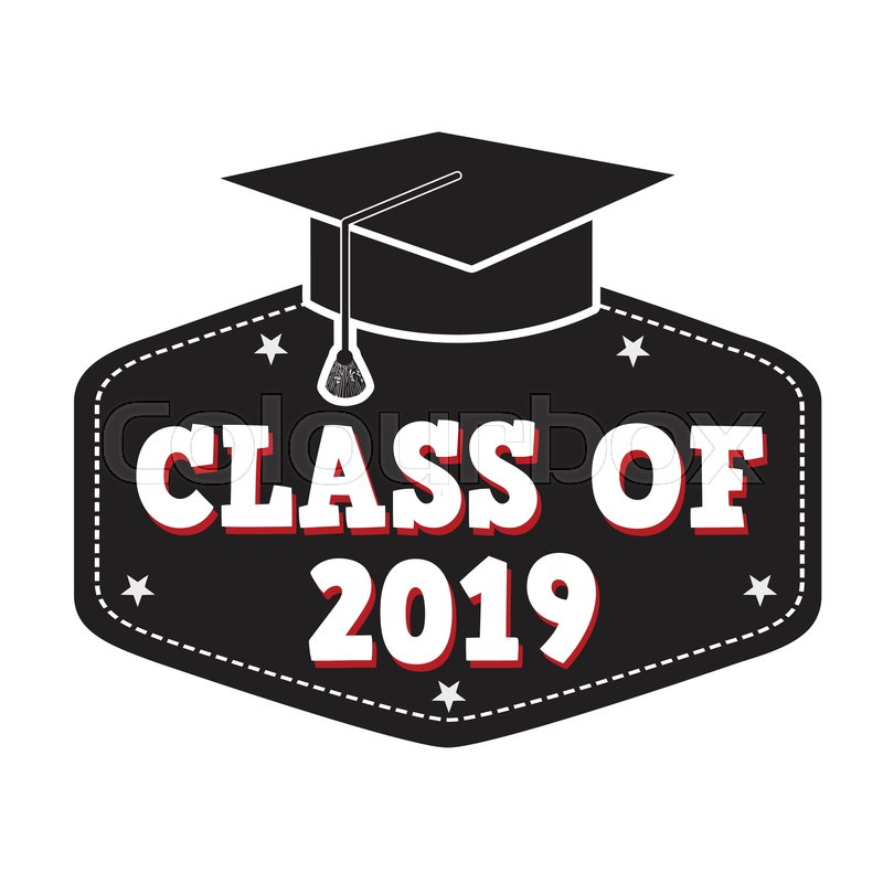 Class of 2019 label on white, vector ... | Stock-Vektor | Colourbox