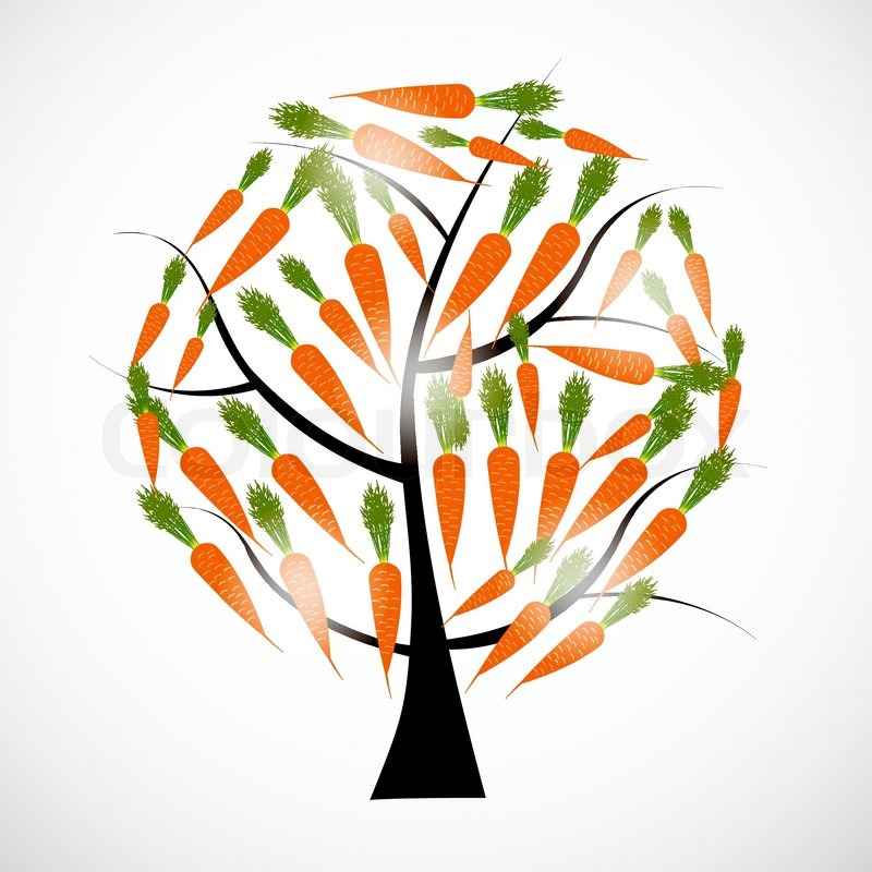 Carrot tree vector illustration Stock vector Colourbox